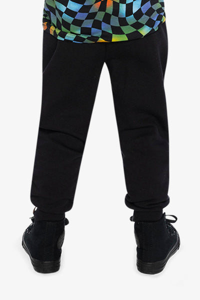 Fleece Sweatpants With Pockets Black - J20U21_09990