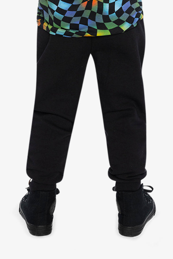 Fleece Sweatpants With Pockets Black - J20U21_09990
