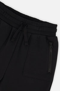 Fleece Sweatpants With Pockets Black - J20U21_09990