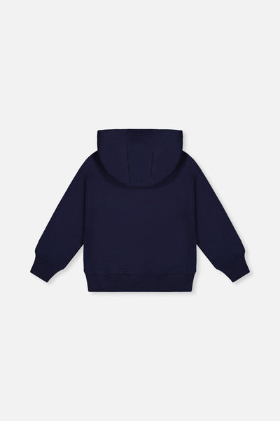 Fleece Hooded Sweatshirt Dark Blue - J20U30_04810
