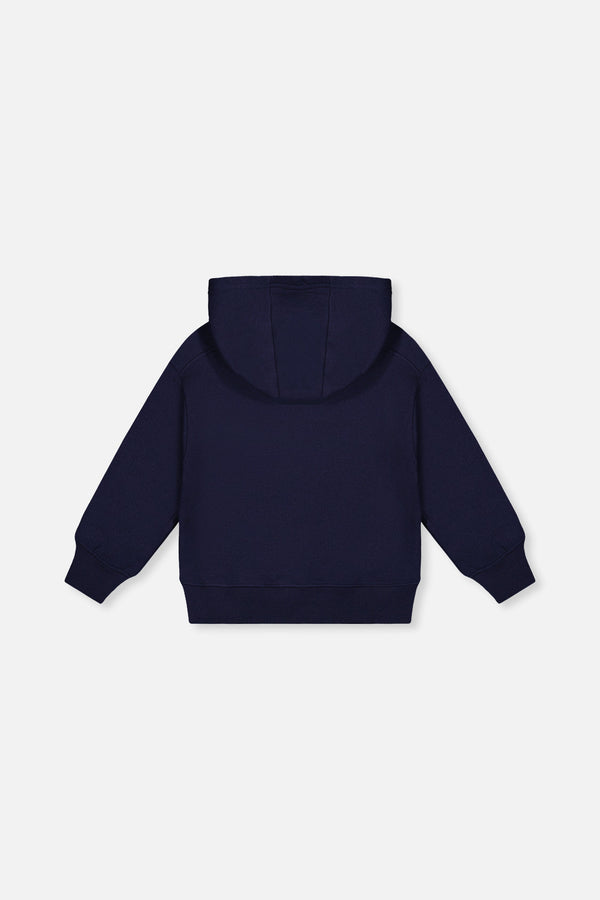 Fleece Hooded Sweatshirt Dark Blue - J20U30_04810