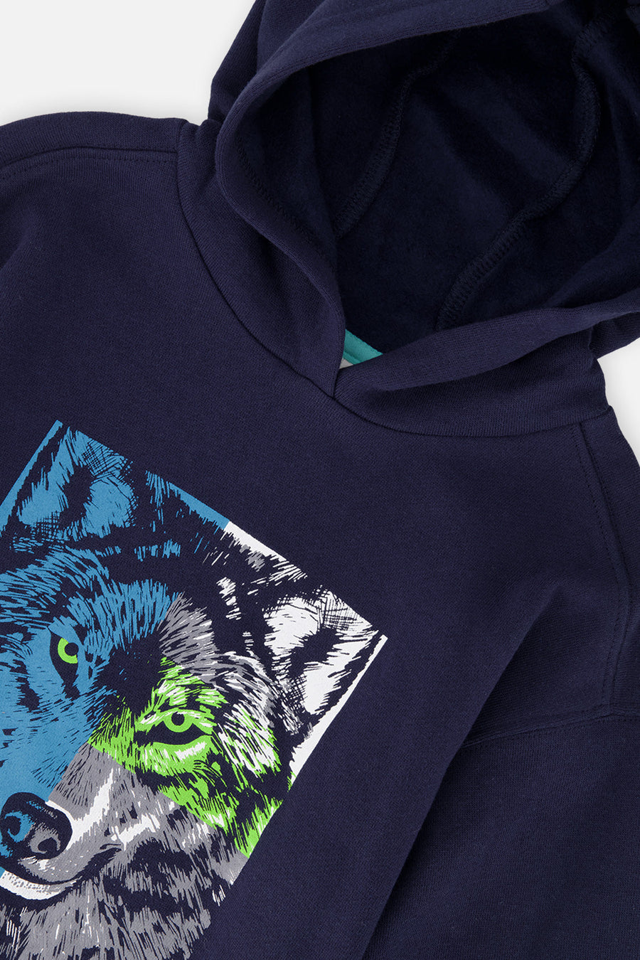 Fleece Hooded Sweatshirt Dark Blue - J20U30_04810