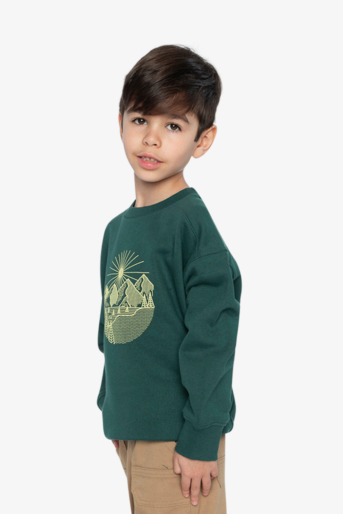 Fleece Sweatshirt Green Forest - J20U34_03930