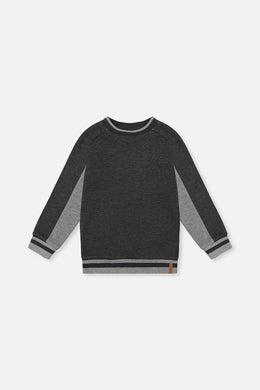 Flat Back Rib Sweatshirt Grey - J20U39_01970