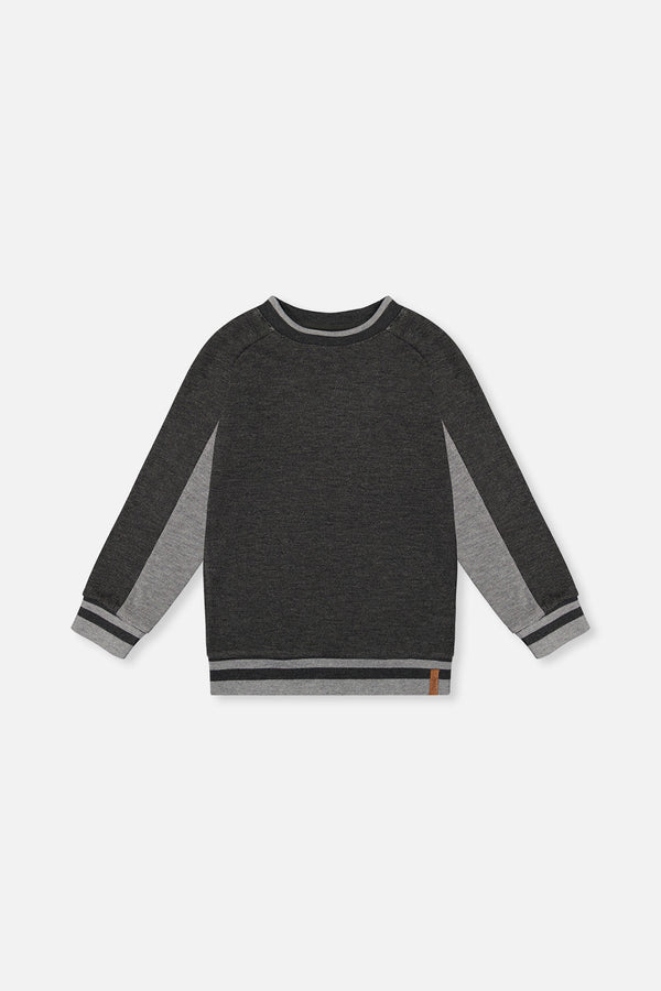 Flat Back Rib Sweatshirt Grey - J20U39_01970