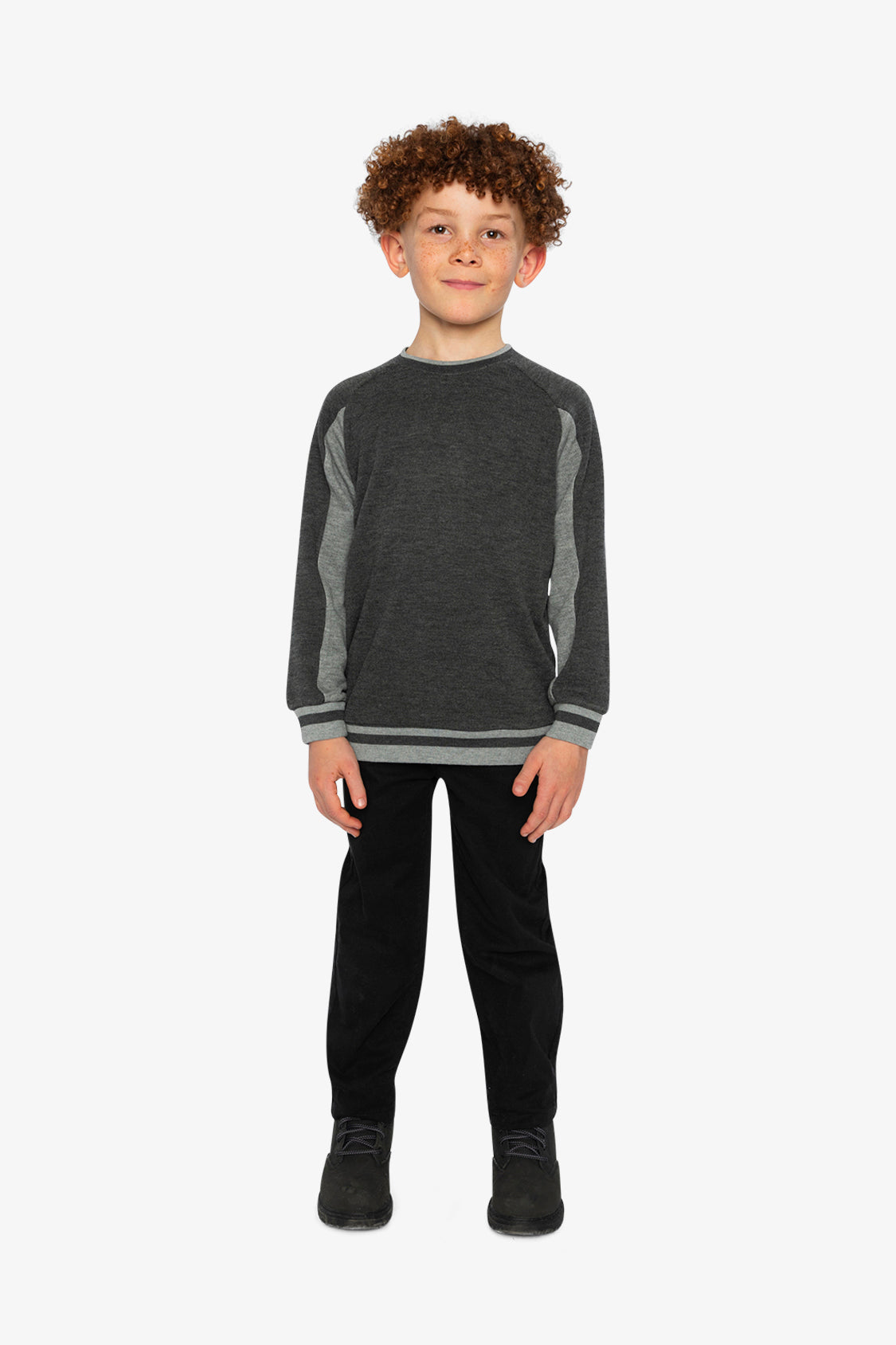 Flat Back Rib Sweatshirt Grey - J20U39_01970