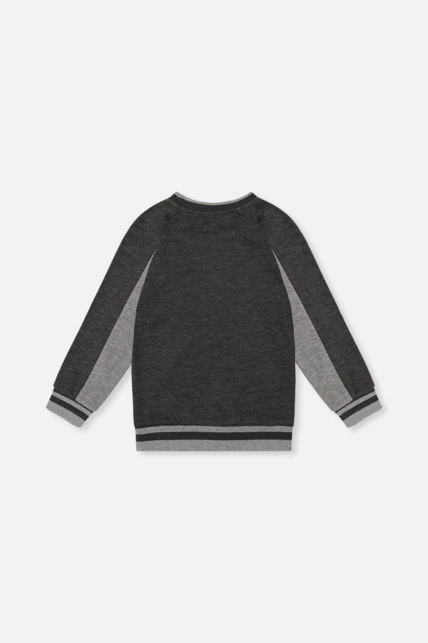 Flat Back Rib Sweatshirt Grey - J20U39_01970