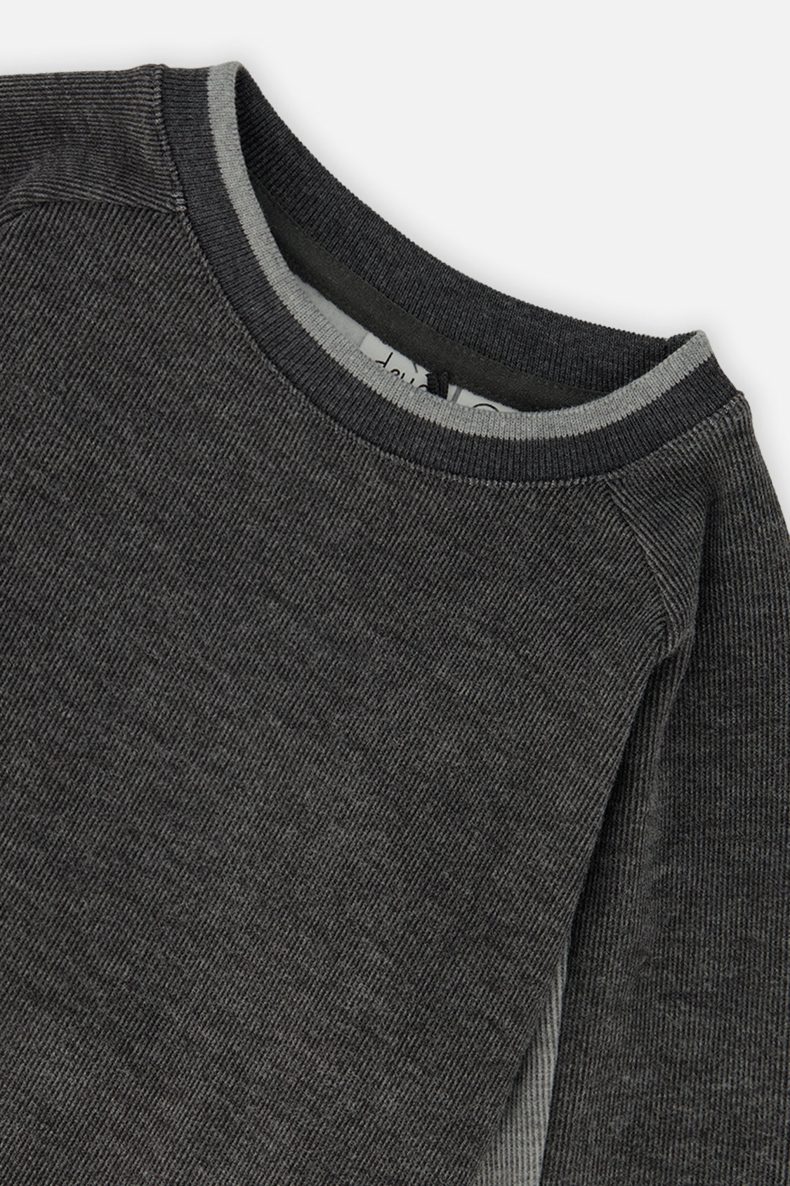 Flat Back Rib Sweatshirt Grey - J20U39_01970
