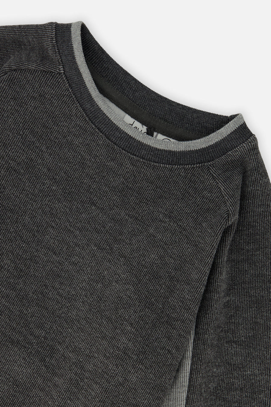 Flat Back Rib Sweatshirt Grey - J20U39_01970