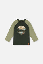 Raglan T-Shirt Dark Turquoise - J20U69_03014