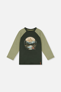 Raglan T-Shirt Dark Turquoise - J20U69_03014