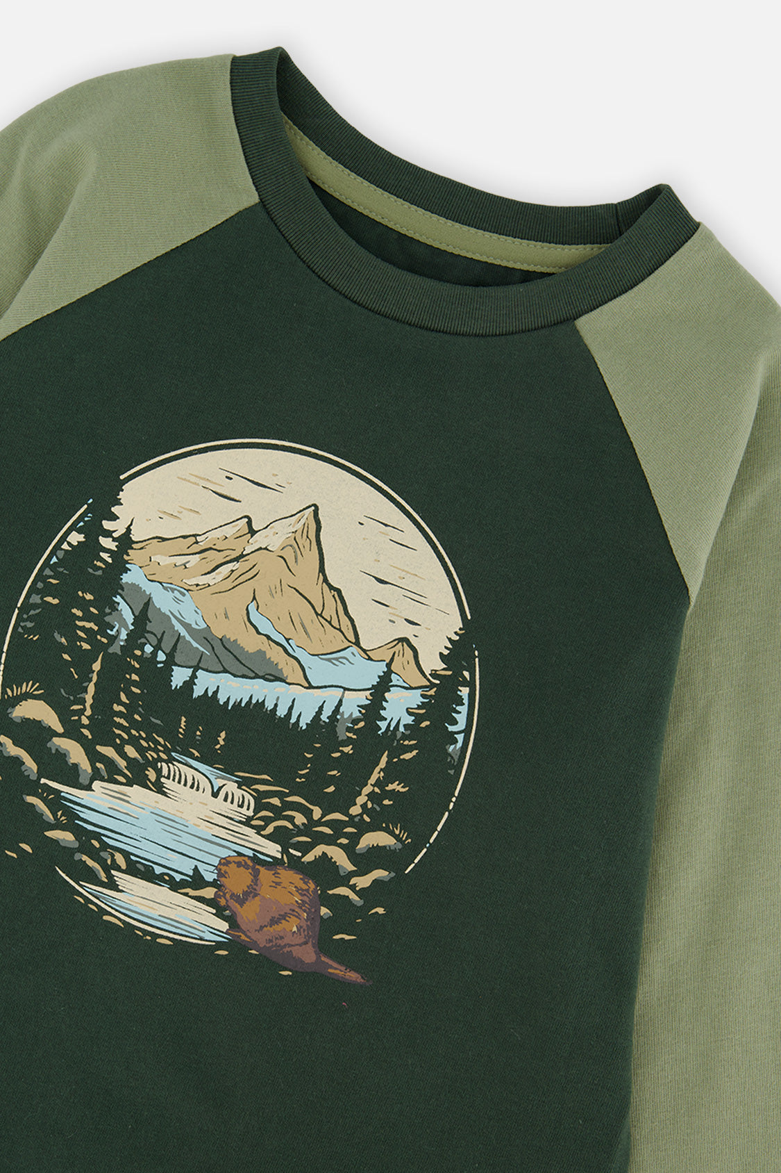 Raglan T-Shirt Dark Turquoise - J20U69_03014
