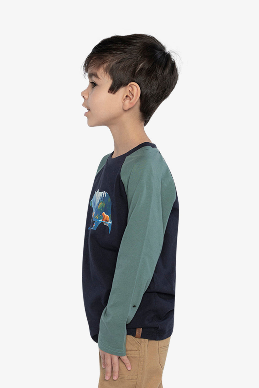 Raglan T-Shirt Dark Blue And Green - J20U69_04810