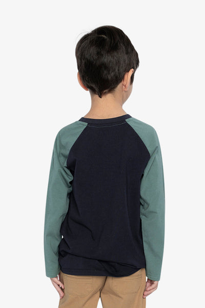 Raglan T-Shirt Dark Blue And Green - J20U69_04810