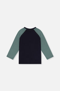 Raglan T-Shirt Dark Blue And Green - J20U69_04810