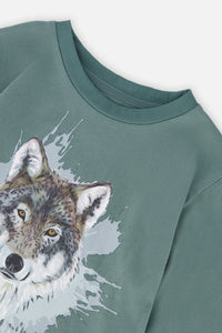 Long Sleeve T-Shirt Turquoise - J20U71_03750
