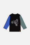 Long Sleeve T-Shirt Black, Blue And Green - J20U71_09980