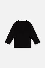 Long Sleeve T-Shirt Black And Green - J20U71_09990