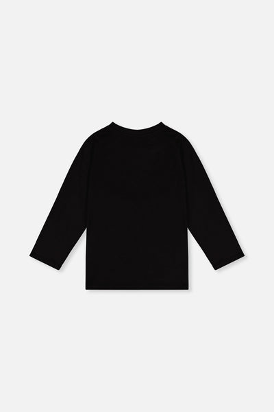 Long Sleeve T-Shirt Black And Green - J20U71_09990