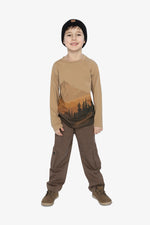 Long Sleeve Organic Cotton T-Shirt Beige - J20U73_01002