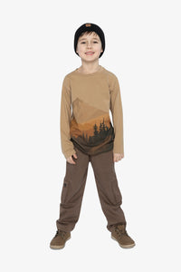Long Sleeve Organic Cotton T-Shirt Beige - J20U73_01002