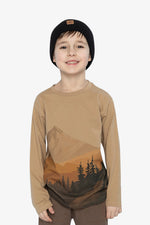 Long Sleeve Organic Cotton T-Shirt Beige - J20U73_01002