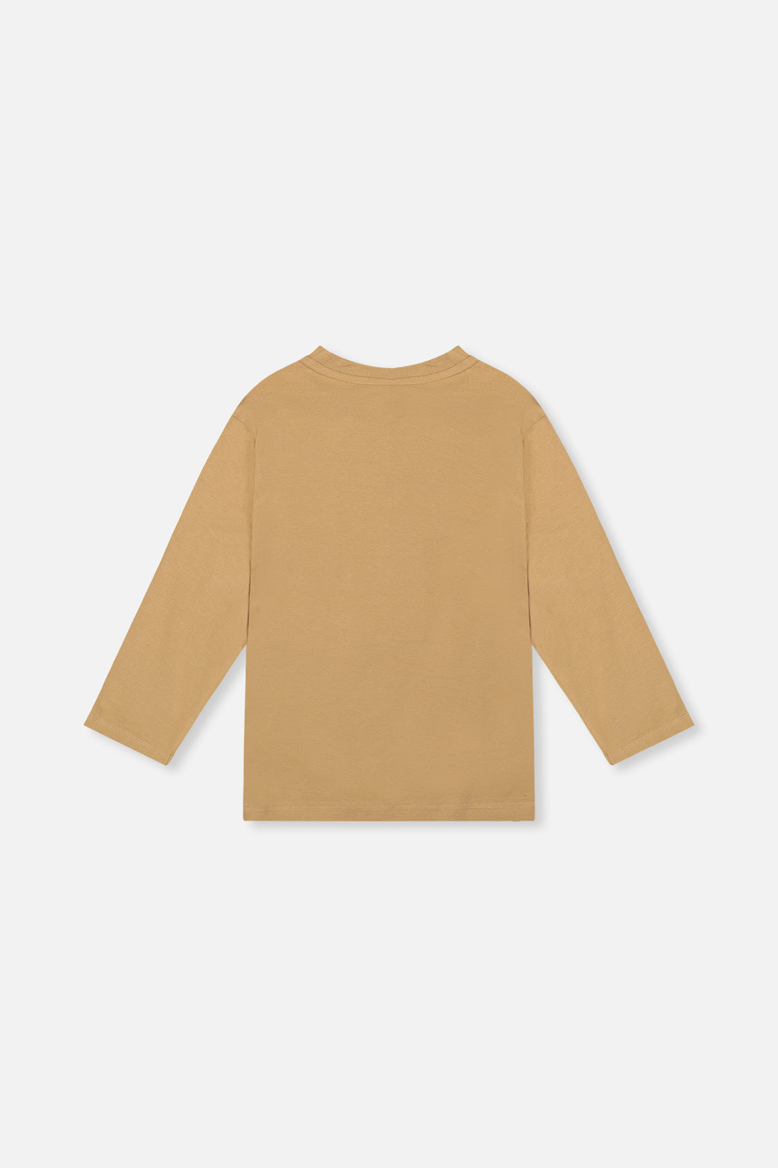 Long Sleeve Organic Cotton T-Shirt Beige - J20U73_01002
