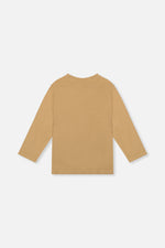 Long Sleeve Organic Cotton T-Shirt Beige - J20U73_01002