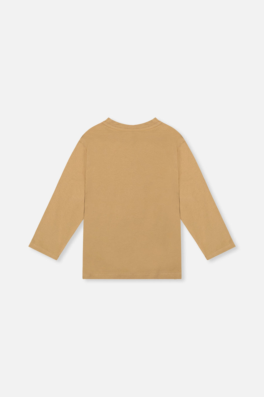Long Sleeve Organic Cotton T-Shirt Beige - J20U73_01002