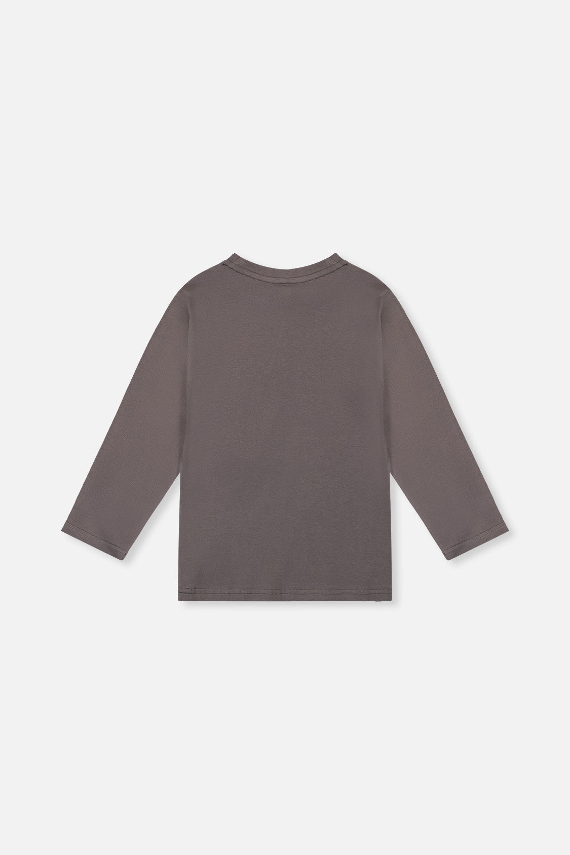 Long Sleeve Organic Cotton T-Shirt Dark Grey - J20U73_09020