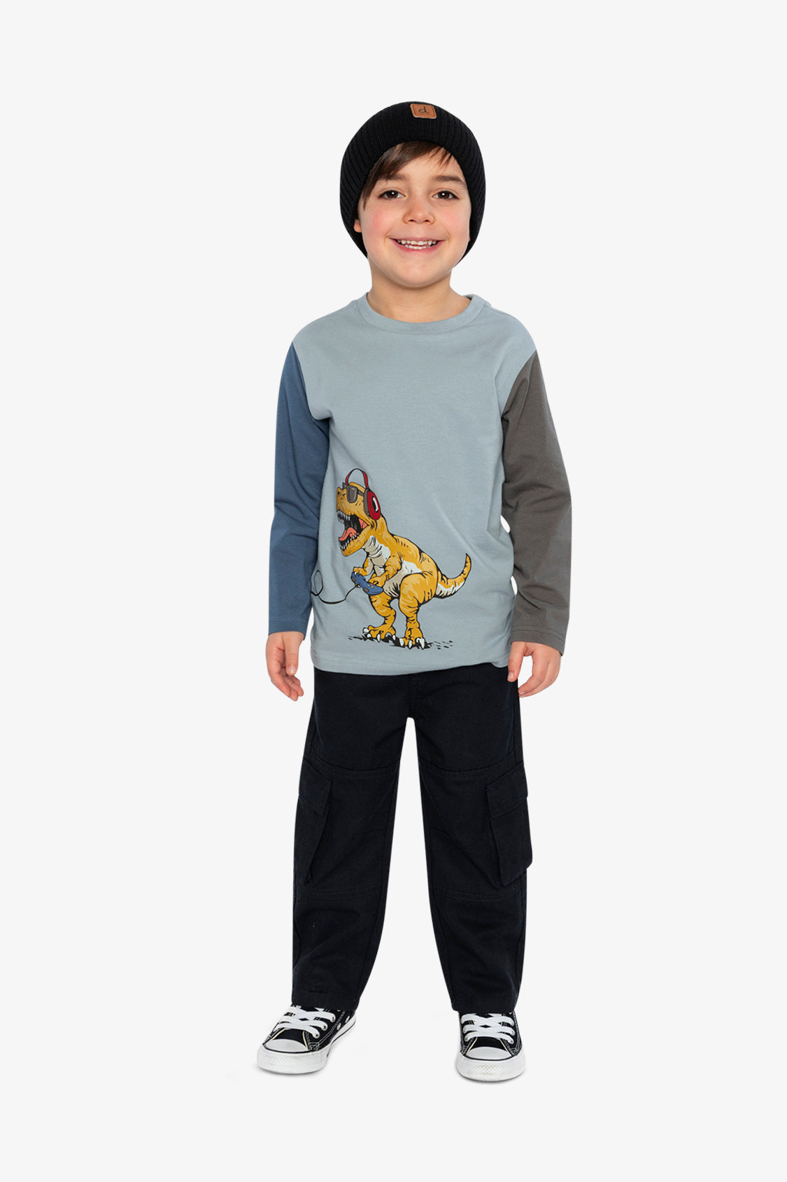 Long Sleeve Organic Cotton T-Shirt Sky Blue - J20U74_04015