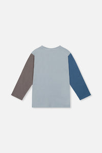 Long Sleeve Organic Cotton T-Shirt Sky Blue - J20U74_04015