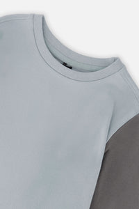 Long Sleeve Organic Cotton T-Shirt Sky Blue - J20U74_04015