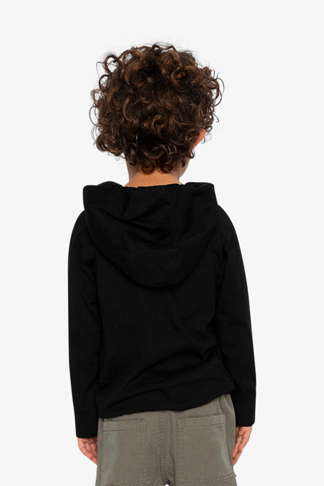 Raglan Hooded T-Shirt Black And Brown - J20U75_09990