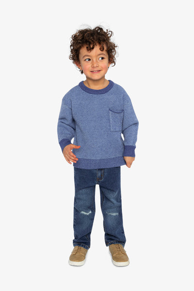 Knit Sweater Blue - J20UT76_2J282