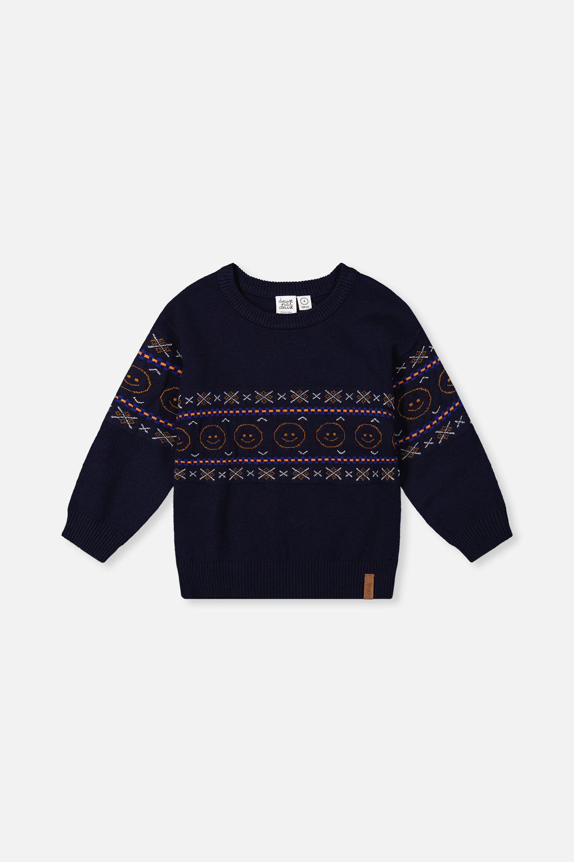 Jacquard Sweater Dark Blue - J20UT77_04810