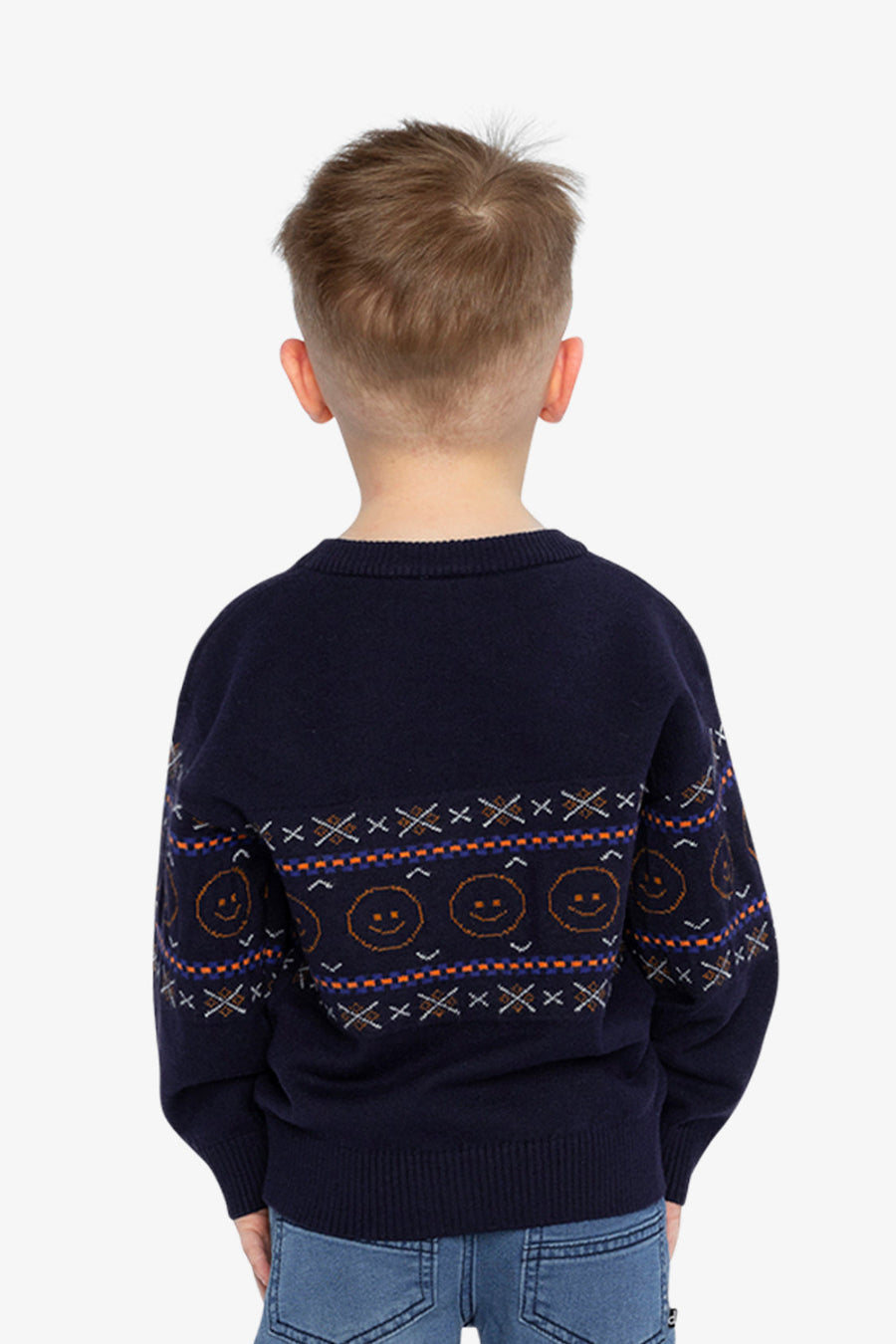 Jacquard Sweater Dark Blue - J20UT77_04810