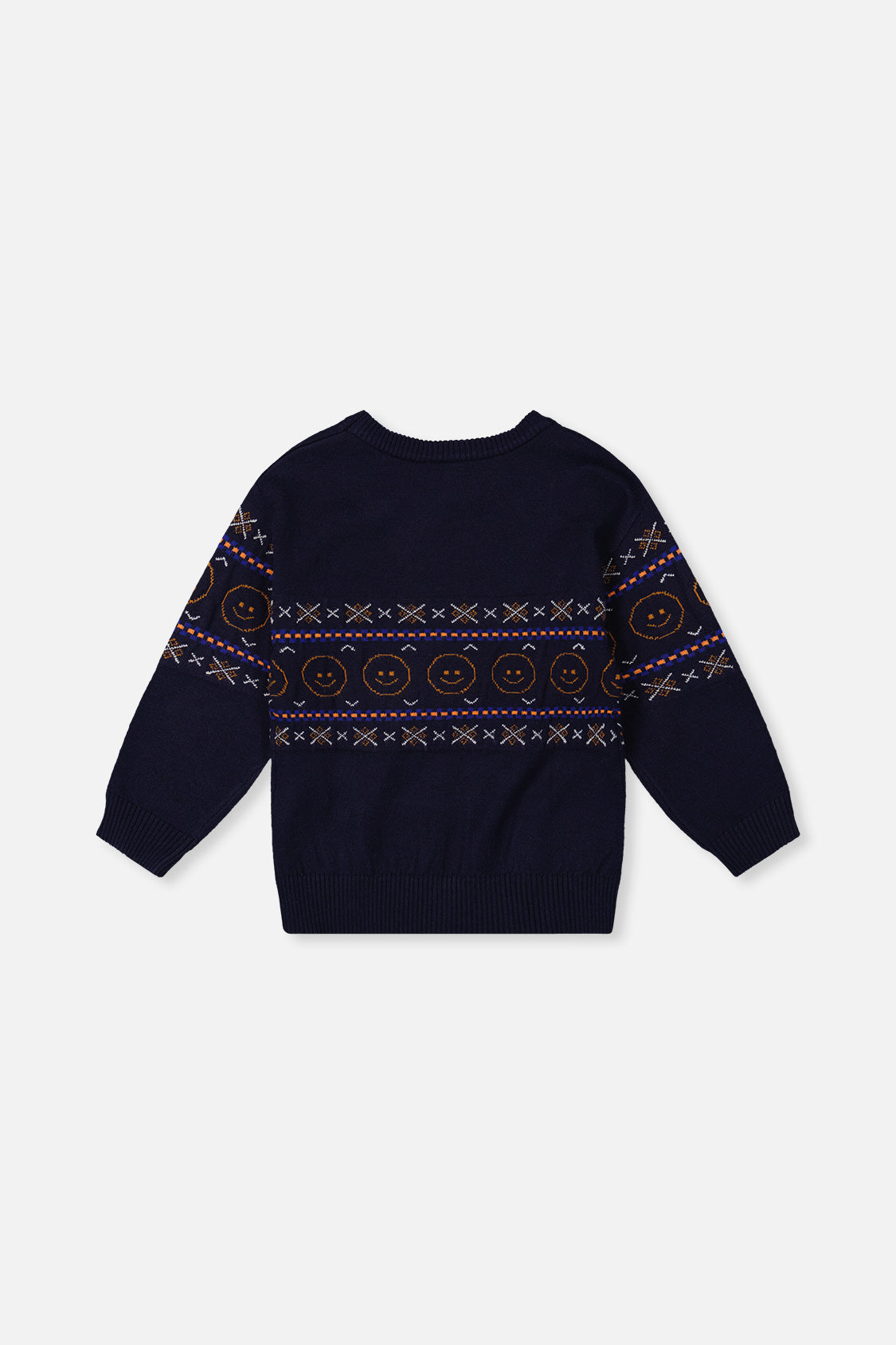 Jacquard Sweater Dark Blue - J20UT77_04810