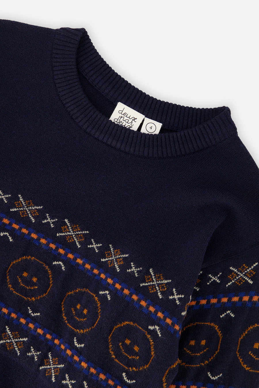 Jacquard Sweater Dark Blue - J20UT77_04810
