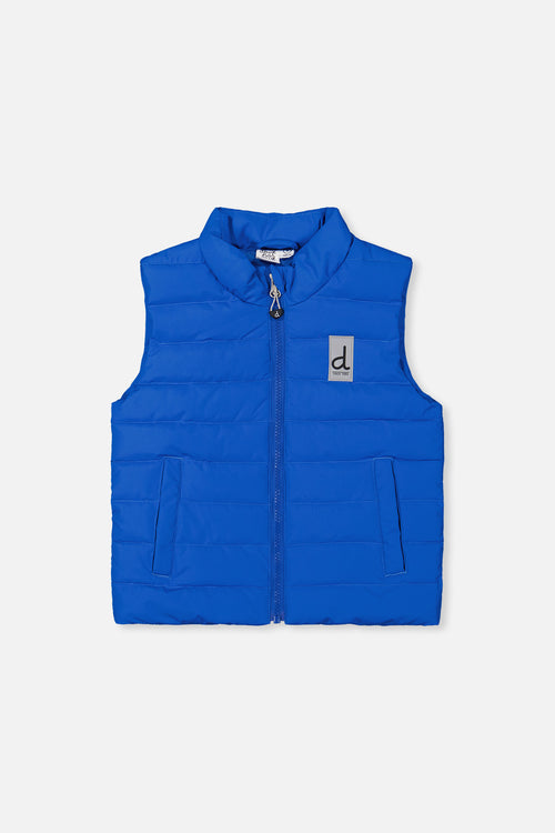 Veste sans manches mi-saison matelassée bleu