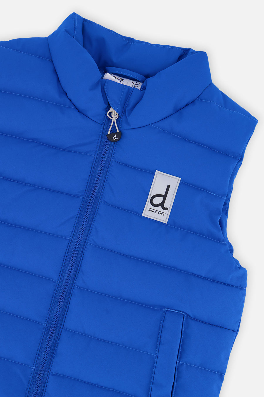 Sleeveless Quilted Mid-Season Vest Blue