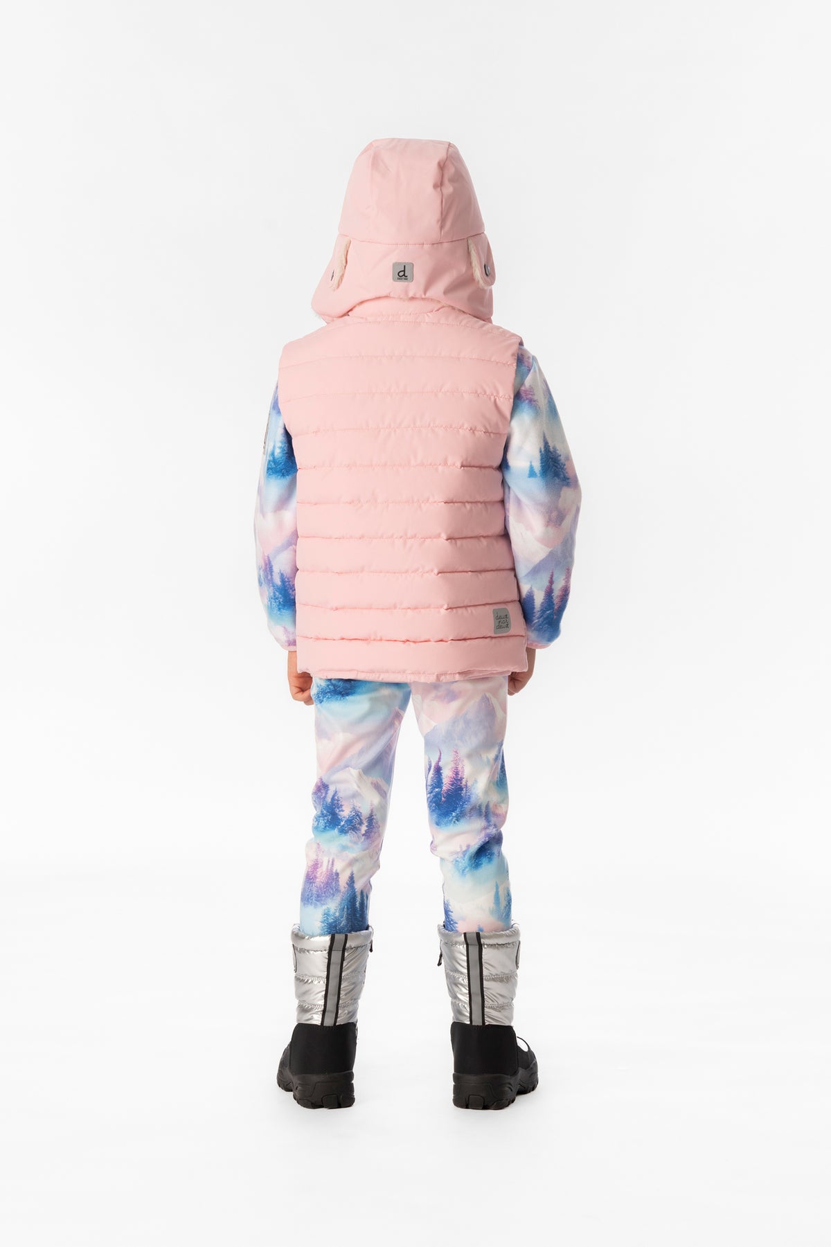 Veste sans manches mi-saison matelassée rose pâle