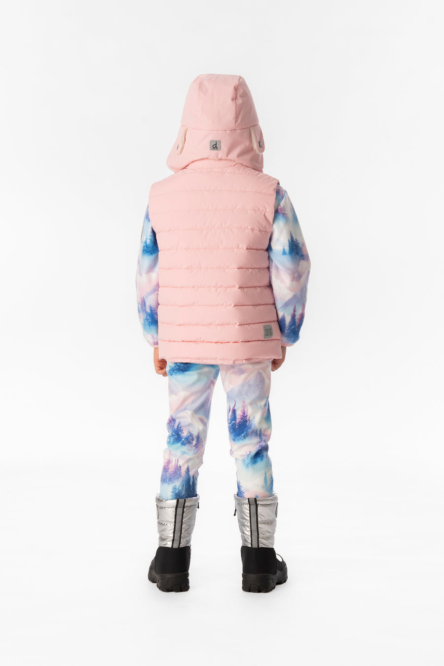 Veste sans manches mi-saison matelassée rose pâle