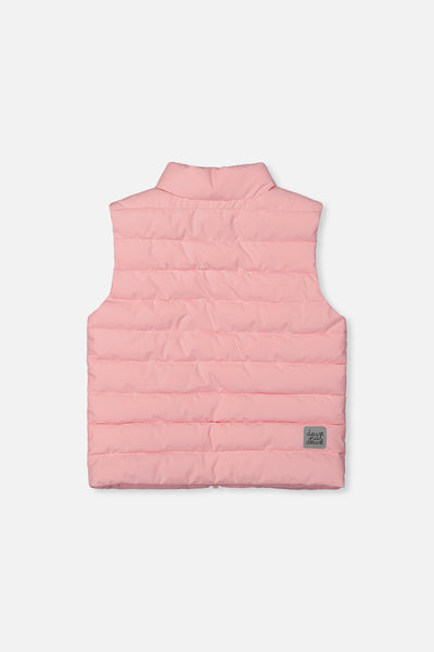 Veste sans manches mi-saison matelassée rose pâle