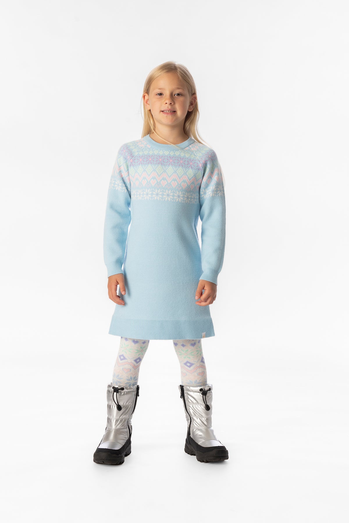 Strickkleid Hellblau