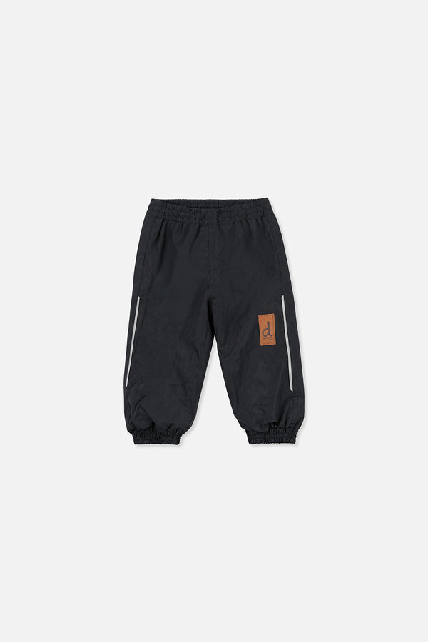Gefütterte Matschhose für Babys aus schwarzem Taft