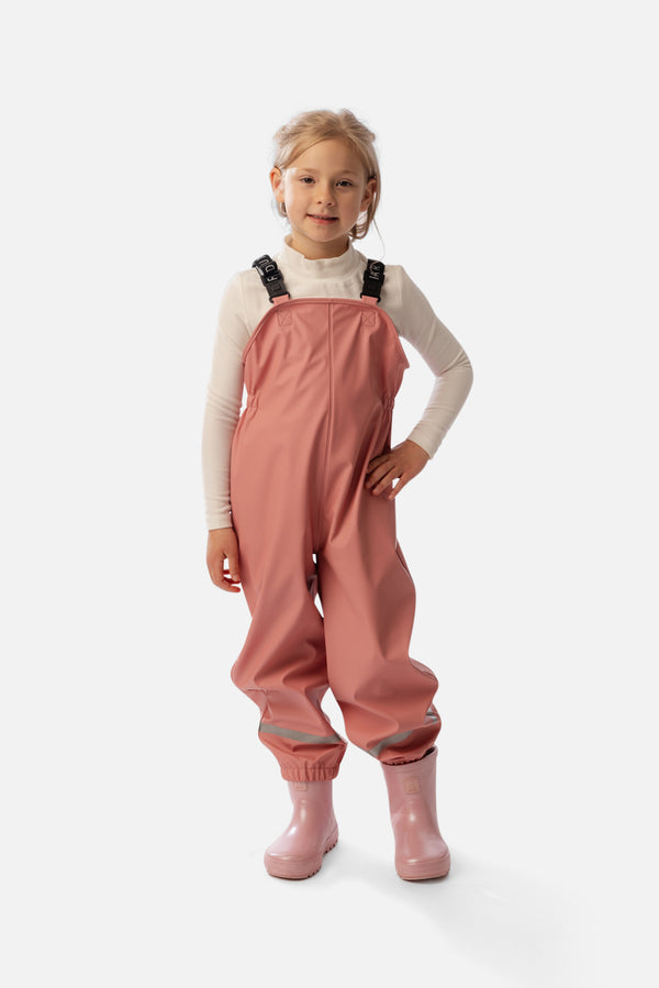 Salopette de pluie rose