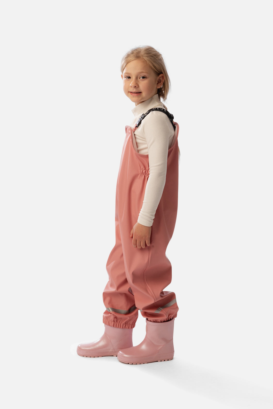 Salopette de pluie rose