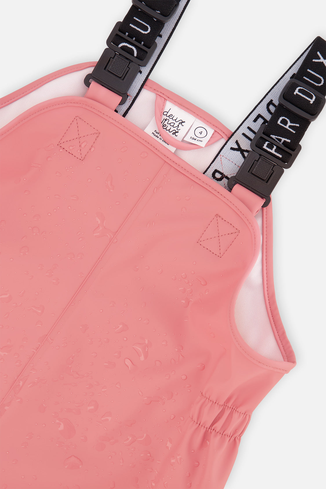 Salopette de pluie rose