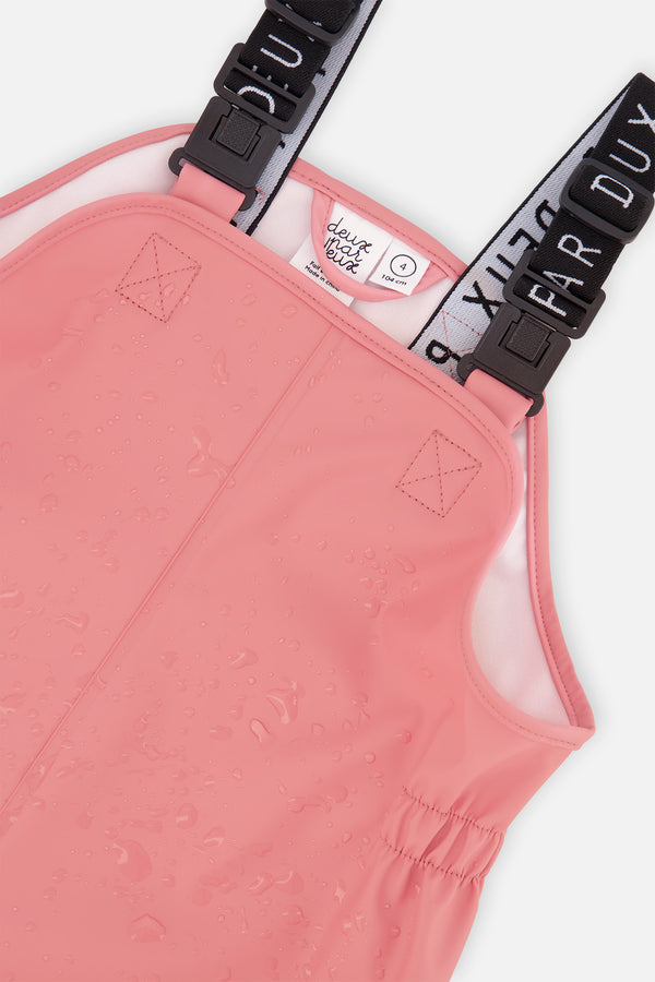 Salopette de pluie rose